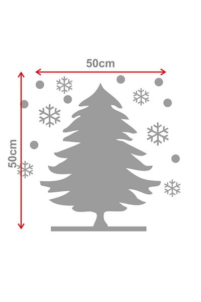MIGNATIS Autocolant Pom de Crăciun Ornament 50x50 cm - Alb