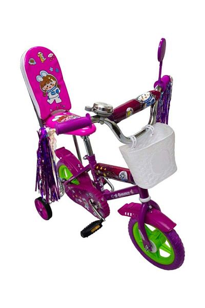 BabyCara Bike Size 10 Inch with Back Support and Reverse Walking & Supported Wheels For Kids 3 to 4 Years