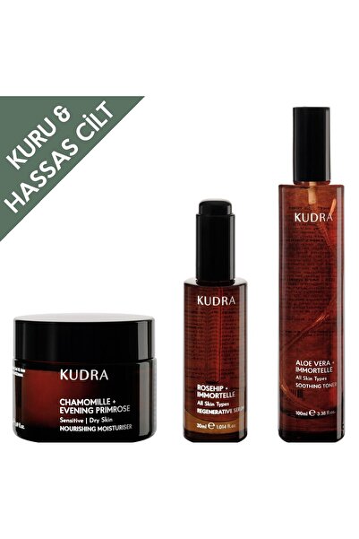 Kudra Kuru/Hassas Cilt Yenileyici Bakım Seti