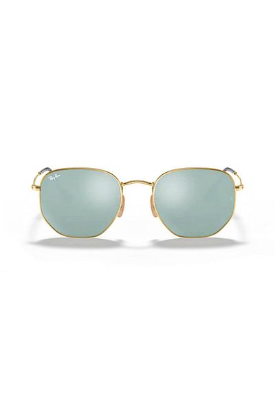 Ray-Ban Rb 3548N 00130 51 Unisex Gold Geometric Sunglasses