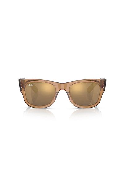Ray-Ban Rb 0840S 663693   51 Unisex Mirrored Transparent Brown Bone Sunglasses