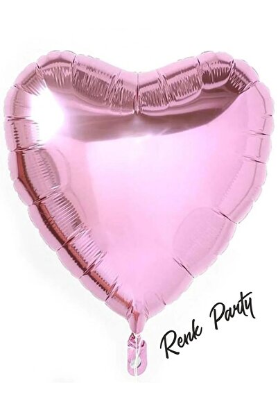 renk party Pink Heart Foil Balloon - 18 Inch - 45 cm - Heart Foil Balloon