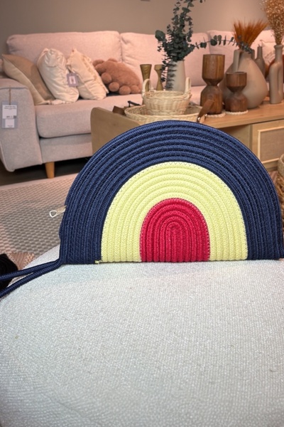 MaVaux Moss Zippered Straw Jute Vegan Clutch Bag