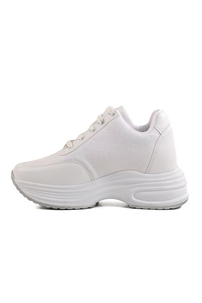AYAKMOD White High Sole Women's Sports Shoes 6031 Z