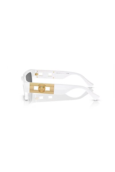 Versace Ve 4459 31487 54 Unisex Rectangular White Bone Sunglasses