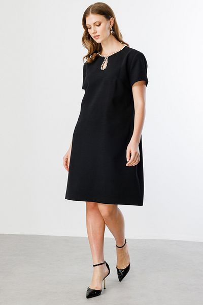 Ekol Plus Size Black Dress