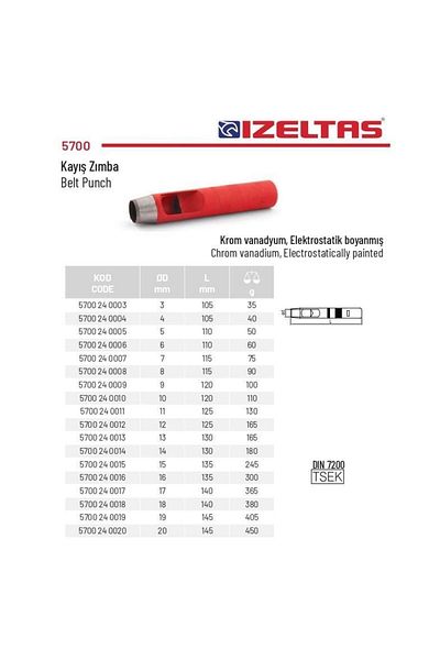 İzeltaş İzeltaş 4 mm Strap Staple 5700 24 0004