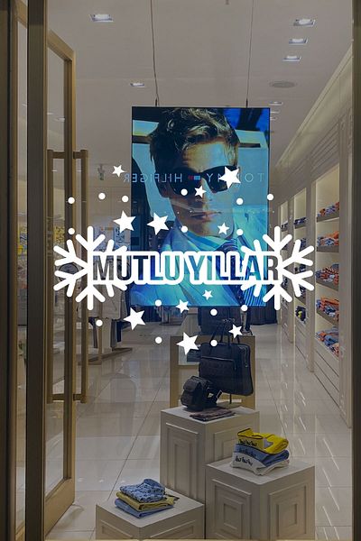MIGNATIS Scrisoare La Mulți Ani Și Fulgi De Zăpadă Mici și Mari Decoratiuni de Anul Nou - Alb