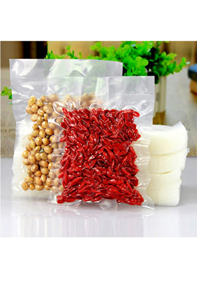 T.M.Q.G 25x35 Cm - 50 Adet Tırtıklı Vakum Makinesi Poşeti Ev Tipi