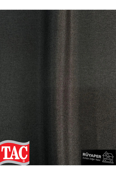 Taç Rüyaper Anthracite Linen Blackout Curtain Dicle Dikim Does Not Want Pleats Washable Ironing