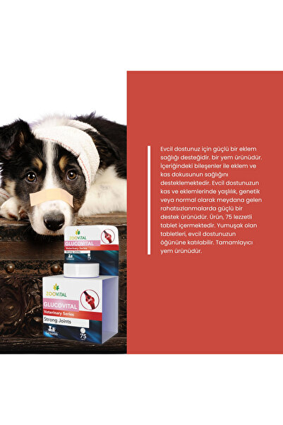 Zoovital Glucovital 75 Tablet Kedi Ve Küçük Irk Köpekler Için Kas Ve Eklem Desteği