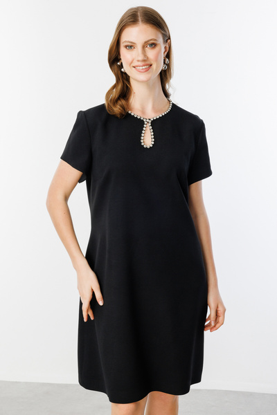 Ekol Büyük Beden Elbise Siyah