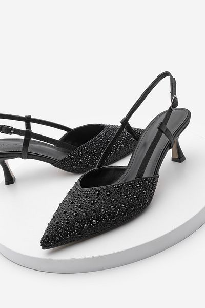 Marjin Boniva Black Stone Stiletto – spitze Zehenschuhe mit Absatz
