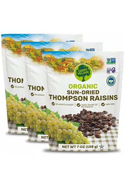 happy vıllage Organik Gün Kurusu Üzüm(3X198) 594 gr