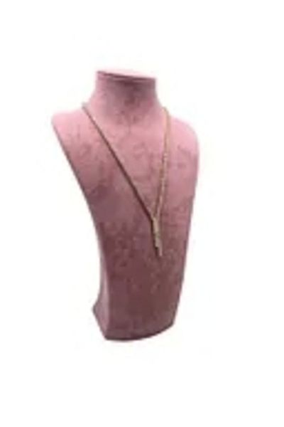 MeGass Dekor Domestic Production Suede Fabric Elisia Mannequin Pink Color 25/12 cm Necklace Choker Jewelry Display Mannequin
