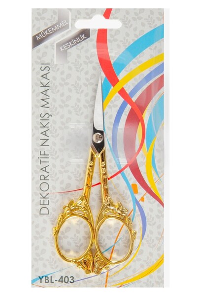 Marsilyan مقص تطريز فراشة ذهبية مزخرفة YBL-403 موديل 22