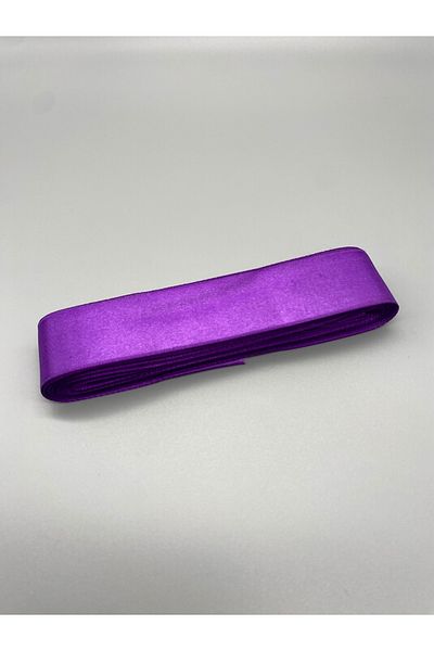 Ak Tuhafiye Purple 3 cm 10 Meters Satin Ribbon No:34