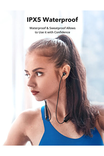 RavPower Bluetooth Neckband Earphones, 40Hrs Playtime, Sweat & Waterproof, Magnetic Switch, BH1008
