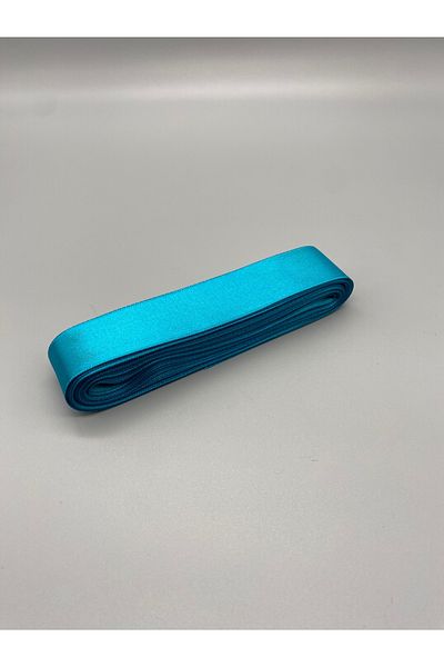 Ak Tuhafiye Turquoise Satin Ribbon - 3 cm Size, 10 Meters Long - Decór Kuşela No:65