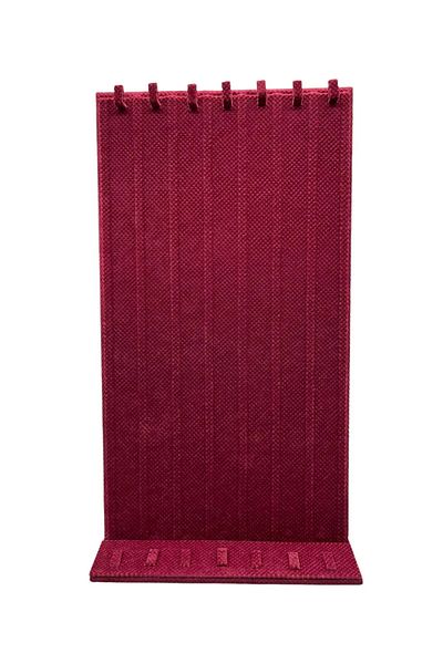MeGass Dekor Domestic Production Linen Fabric Burgundy Color 45/25 cm Footed Nail Prayer Bead Ring Combination Display Stand