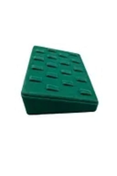 MeGass Dekor Domestic Production Suede Fabric Green Color 18/13 cm Multi-Prong Ring Display Accessory