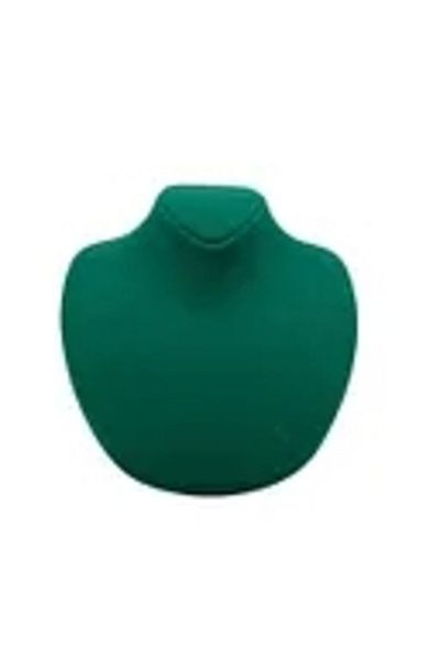 MeGass Dekor Domestic Production Suede Fabric Rose Mannequin Green Color 20/18 Cm Necklace Choker Jewelry Display Mannequin