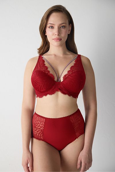 Magic Form Cross Drawstring Stone Supported Lace Bra