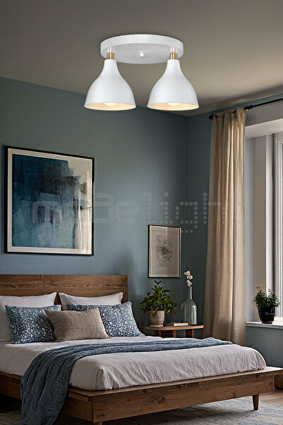 Modelight RONDA 2Lİ PLAFONYER AVİZE BEYAZ SALON-OTURMA-ÇOCUK-YEMEK-YATAK ODAS...