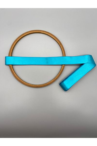 Ak Tuhafiye Turquoise Satin Ribbon - 3 cm Size, 10 Meters Long - Decór Kuşela No:65