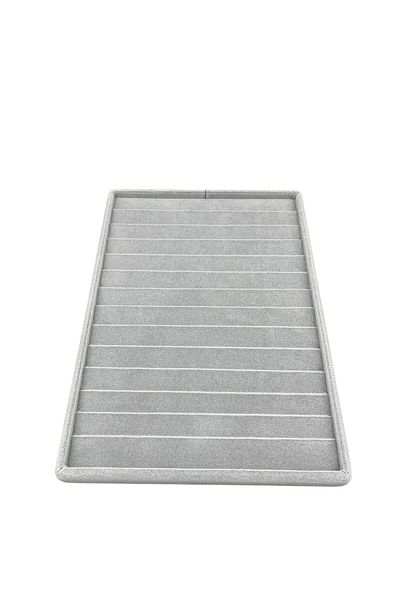 MeGass Dekor Domestic Production Suede Fabric Gray Color 34/24cm 14 Pieces Graduated Drawer Bracelet Table
