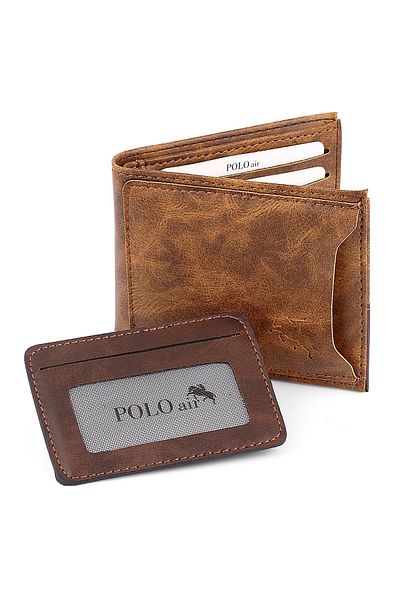 Polo Air Men's Groom's Bundle Special Boxed 3-Piece Professional Daily Set: Belt, Wallet and Card Holder