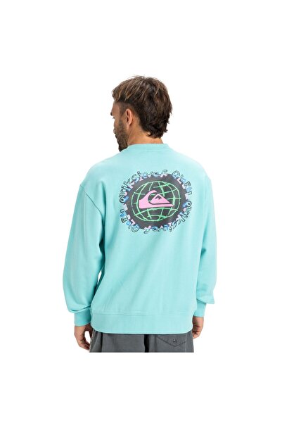 Quiksilver Spin Cycle Crew Erkek Mavi Sweatshirt ERKEK SWEATSHIRT EQYFT05058