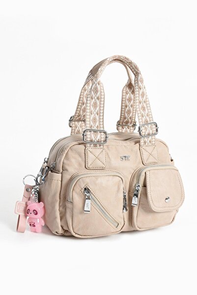 çantamgelsin Faux Leather Shoulder Bag Mink (Model: 571-13-17F)