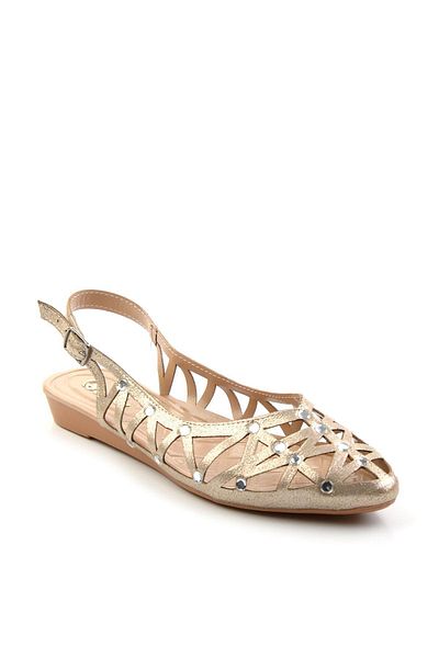 Bambi Gold Women's Ballerina Shoes