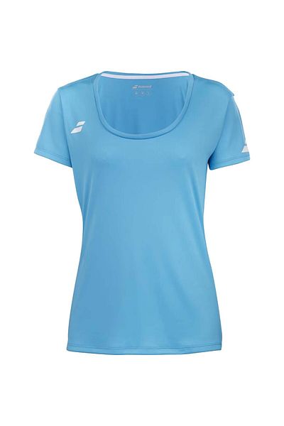 BABOLAT تي شيرت بلاي كاب بأكمام قصيرة للفتيات تي شيرت أزرق للفتيات 3gp2011