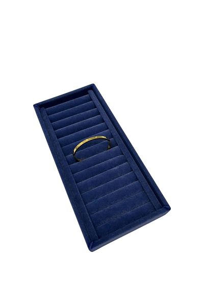 MeGass Dekor Suede Fabric Dark Blue Color 25 cm / 11.5 cm Clamp-Wristband Display Stand