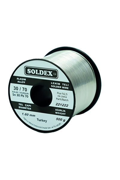 Soldex 1.60mm 500gr Sn30 Pb70 Lehim Teli