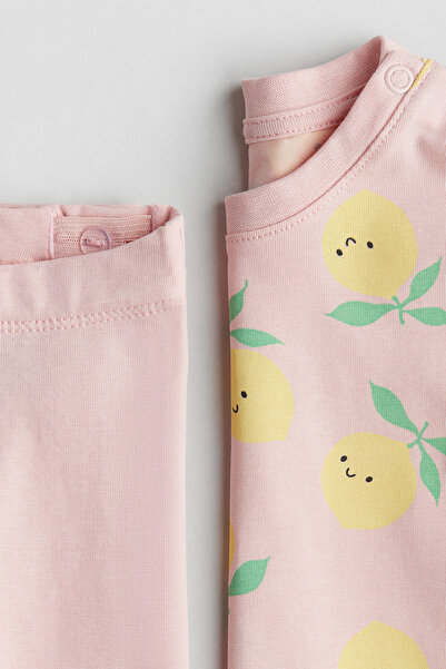 H&M 2 Parçalı Pamuklu Jarse Set