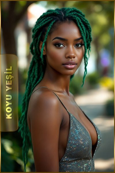 TAM TARZ Dark Green Synthetic Hair for African Braid Rasta and Box Braid