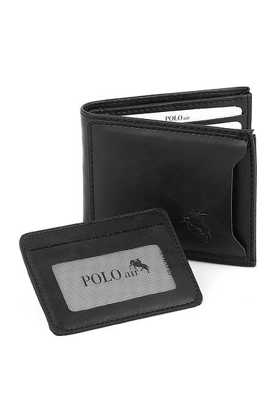 Polo Air Men's Groom's Bundle Special Boxed 3-Piece Professional Daily Set: Belt, Wallet and Card Holder