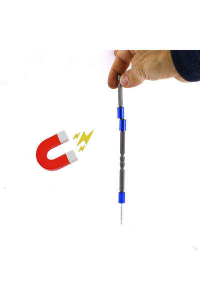 Badem10 Mıknatıslı Bits Uç 10 Adet PH2 65 mm Renkli Vida Tutucu Sökme Yıldız Matkap Vidalama Ucu S2 Çeliği