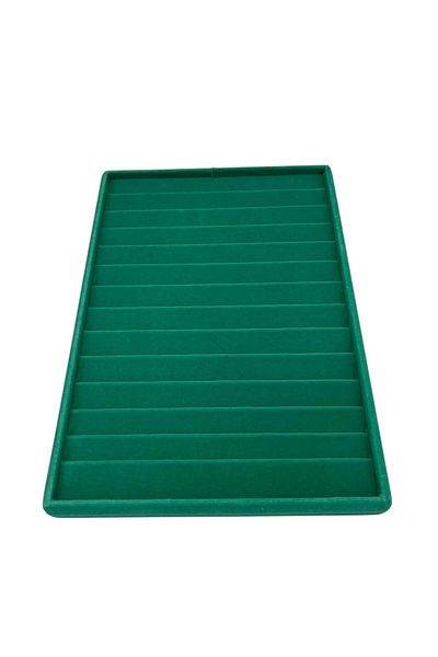 MeGass Dekor Domestic Production Suede Fabric Green Color 34/24cm 14 Pieces Graduated Drawer Bracelet Table