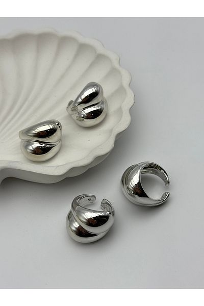 ilvesa shop Adjustable Double Curved Anti-Tarnish Ring