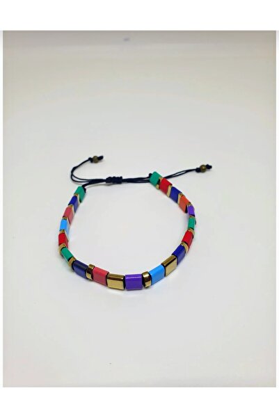 mama india alaçatı Adjustable Unisex Hematite Natural Stone Bracelet No:2