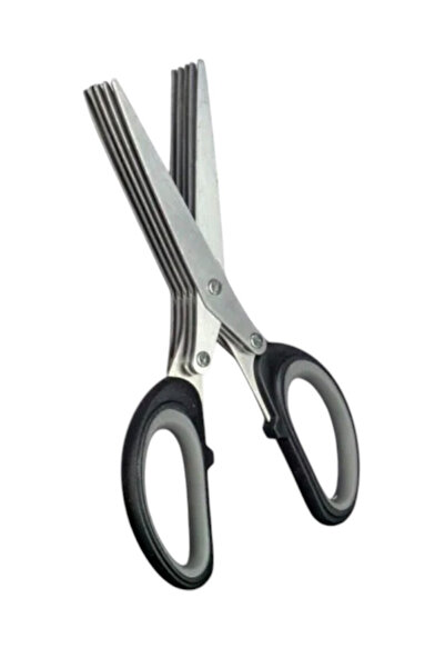 VANCKEY مقص متعدد الاستخدامات لتقطيع الخضروات والفواكه باللون الأسود