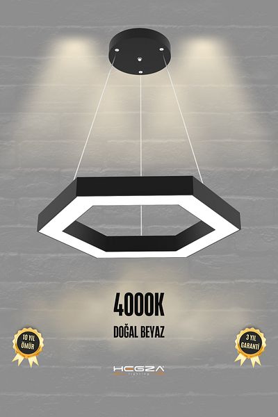 Hegza Lighting Black Case 4000K Modern Led Chandelier: Living Room, Kitchen, Living and Bedroom