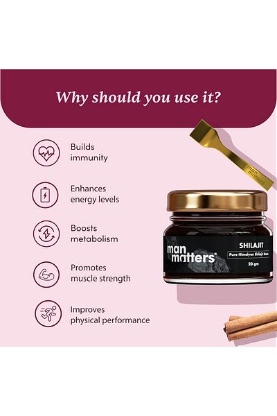 Man Matters 100% Pure Himalayan Shilajit Resin for Men 20g
