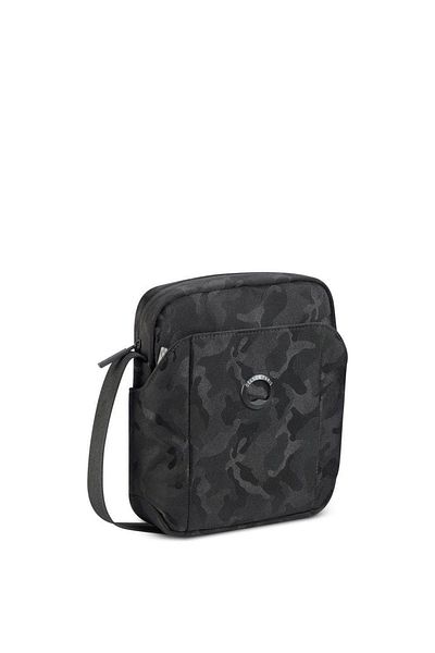 Delsey Picpus 1 Compartment Vertical Mini Crossbody Bag - Black Camouflage