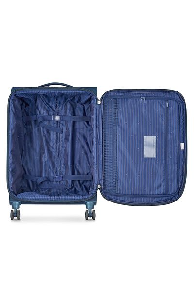 Delsey Montm Air 2.0 Softcase 68cm Expandable 4 Double Wheel Check-in Luggage Trolley Recycled Light Blue