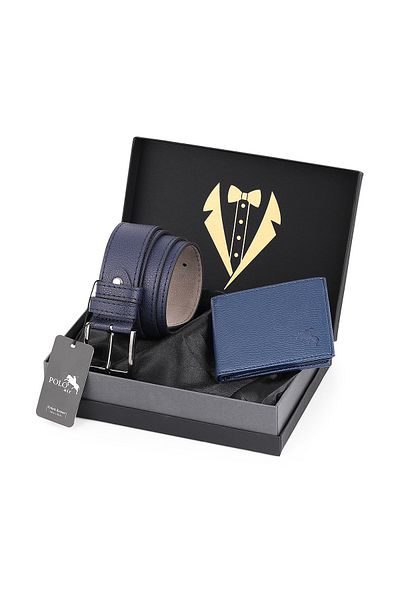 Polo Air Men's Kumer and Wallet Set - 2 Piece Groom Dowry Collection of Premium Classic